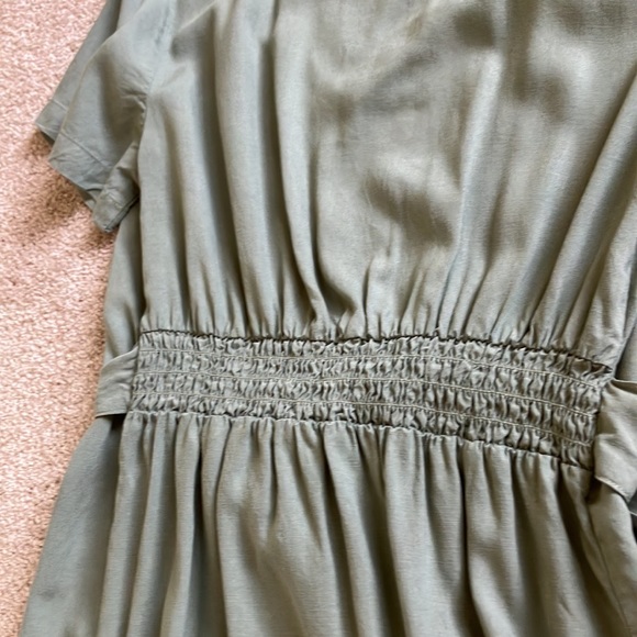Anthropologie Cloth & stone belted dress worn once excellent condition olive - Picture 4 of 4